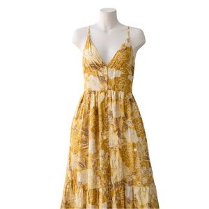 Abercrombie & Fitch Yellow Floral Maxi Dress